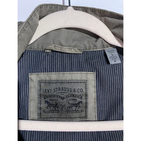 Levis Jacket Women L Gray Hooded Military Field Parachute Anorak Utility - Picture 13 of 15